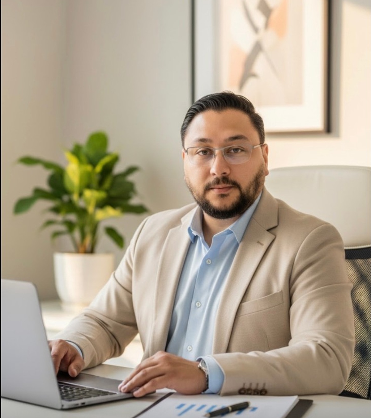 Diogo Oliveira trabalhando em um notebook no desenvolvimento de soluções